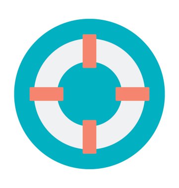 Yeleğini renkli vektör simgesi