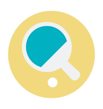 Masa Tenisi renkli vektör simgesi