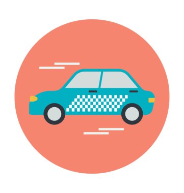 Spor araba renkli vektör simgesi