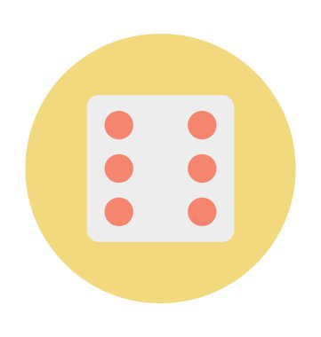 Zar renkli vektör simgesi