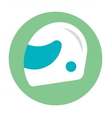 Kask renkli vektör simgesi