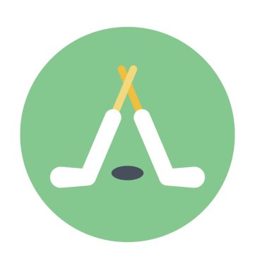 Buz hokeyi renkli vektör simgesi