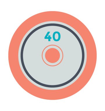 Ağırlık plaka renkli vektör simgesi