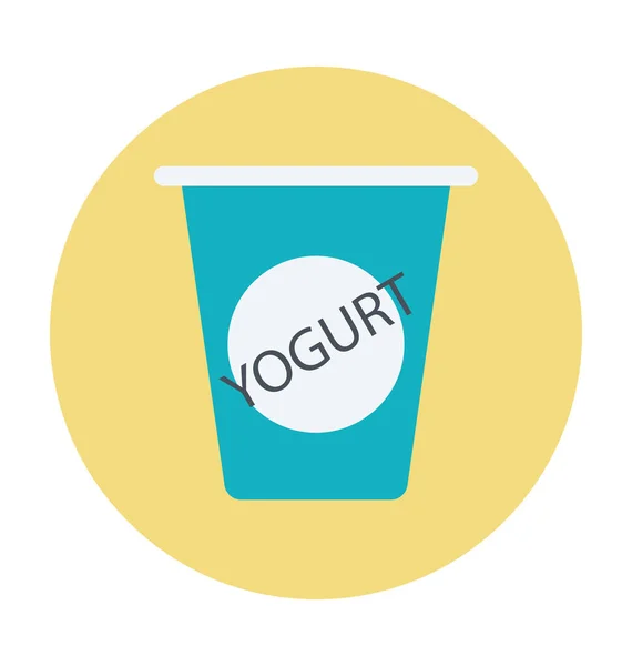 Yogurt Colored Vector Illustration — Stock Vector