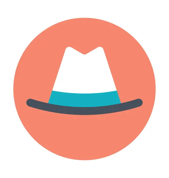 Chapeau Cowboy Illustration Vectorielle Colorée — Image vectorielle