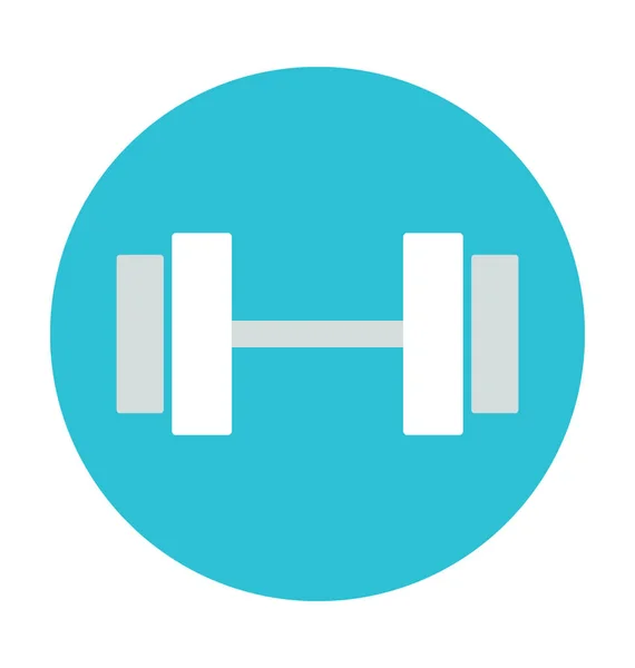 Dumbbells Colored Vector Icon — Stock Vector
