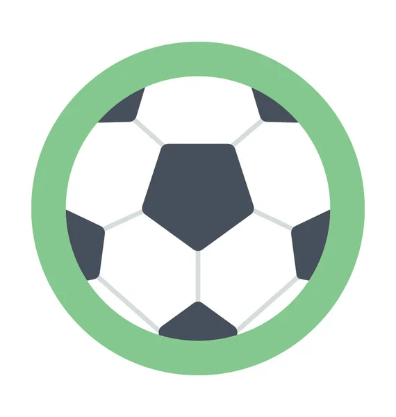 Fußball Farbiges Vektor Symbol — Stockvektor