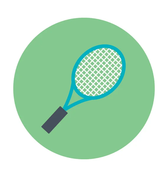 Tennisschläger Farbiges Vektor Symbol — Stockvektor