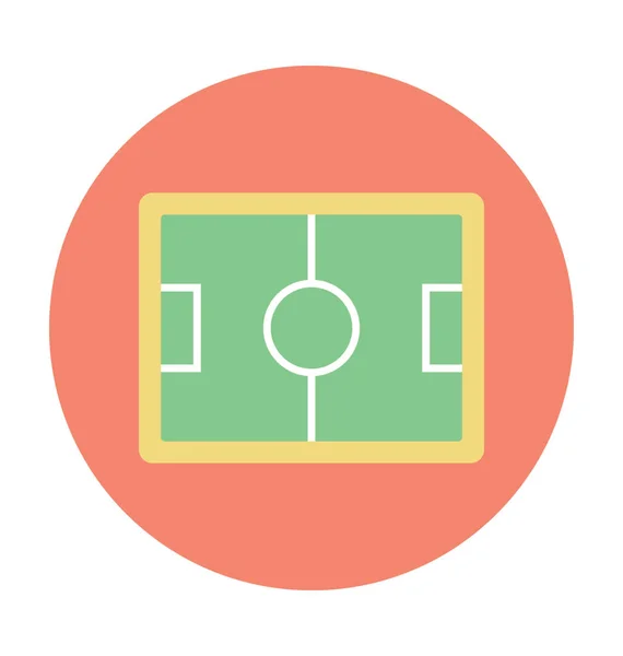 Football Ground Barevné Vektorové Ikony — Stockový vektor