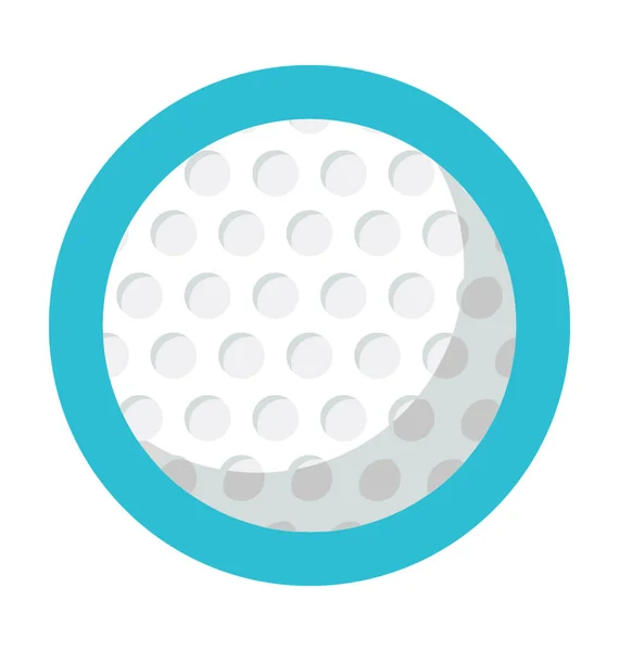 Golf Ball Färgad Vektor Icon — Stock vektor
