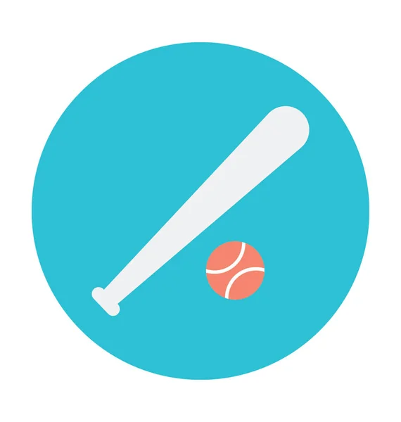 Baseball Game Färgade Vektor Symbol — Stock vektor