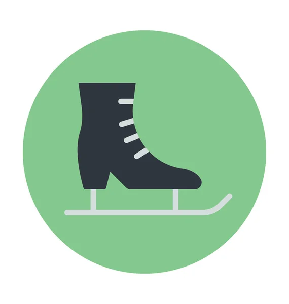 溜冰鞋彩色的矢量图标 — 图库矢量图片