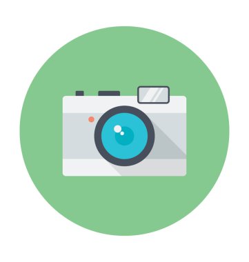 Kamera renkli vektör simgesi