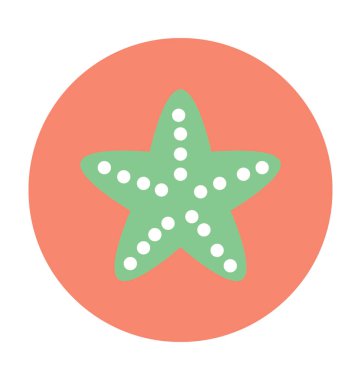 Deniz yıldızı renkli vektör simgesi