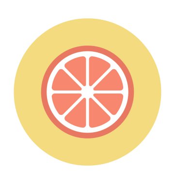 Limon dilimi renkli vektör simgesi