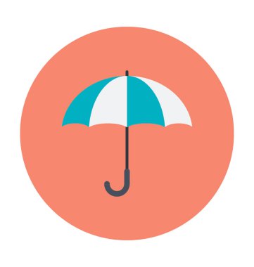 Şemsiye renkli vektör simgesi