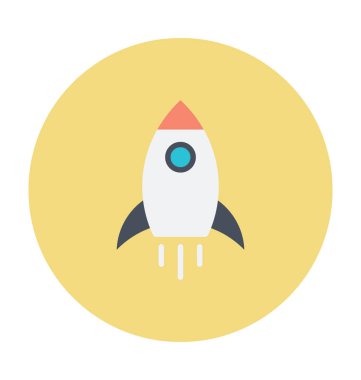 Roket renkli vektör simgesi