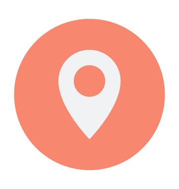 harita pin renk vektör simgesi