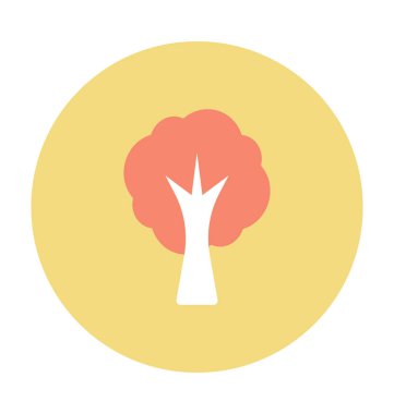 Ağaç renkli vektör simgesi