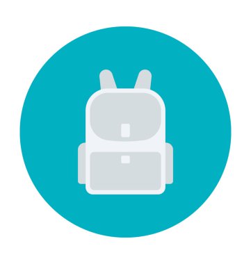 Sırt çantası renkli vektör simgesi