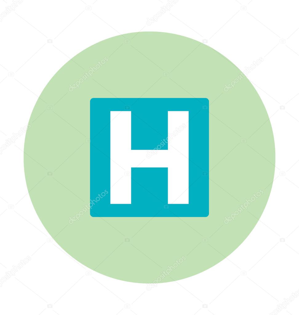 Hotel Sign Colored Vector Icon