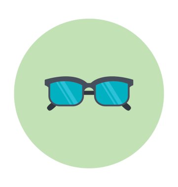 Güneş gözlüğü renkli vektör simgesi