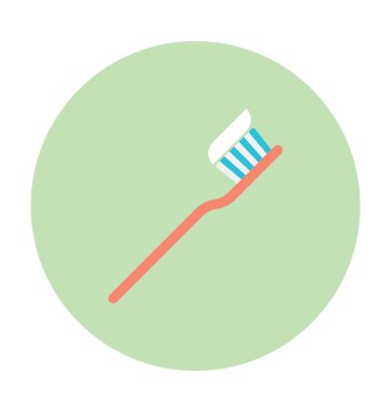 Diş fırçası renkli vektör simgesi