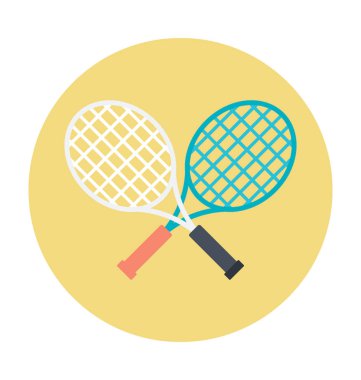 Tenis yarasa renkli vektör simgesi