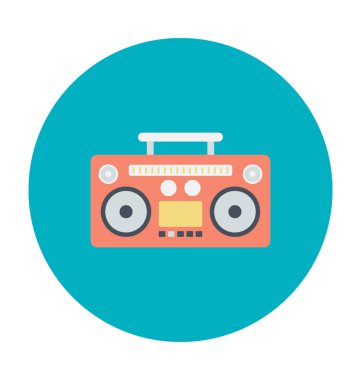 Boombox renkli vektör simgesi