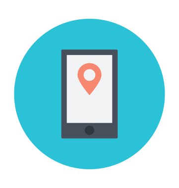 GPS aygıtı renkli vektör simgesi