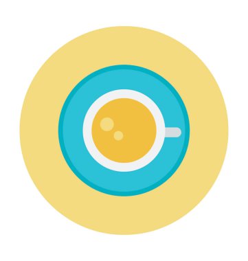 çay Kupası renkli vektör simgesi