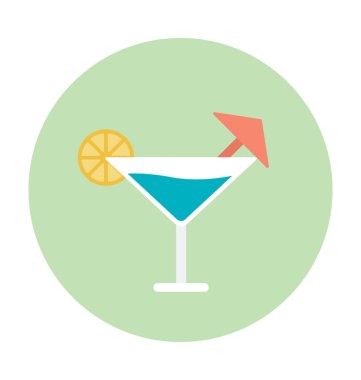 Kokteyl renkli vektör simgesi