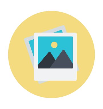 Manzara renkli vektör simgesi