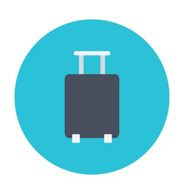 Bagaj renkli vektör simgesi