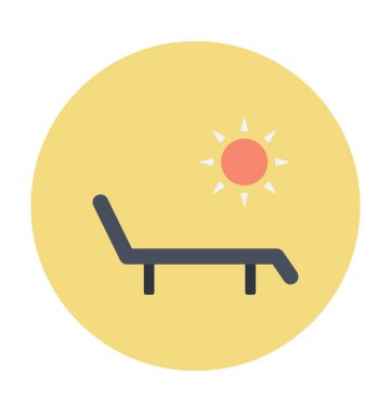 Renkli vektör simge güneşlenmek