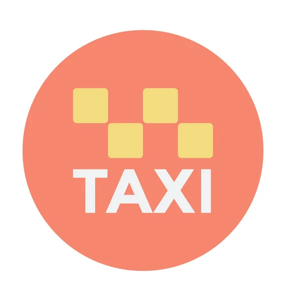 Icona Vettoriale Colorata Taxi — Vettoriale Stock