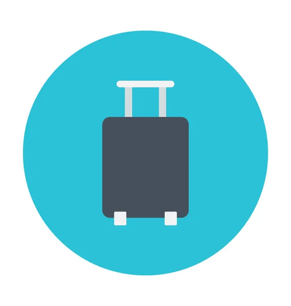 Luggage Colored Vector Icon — Stock Vector