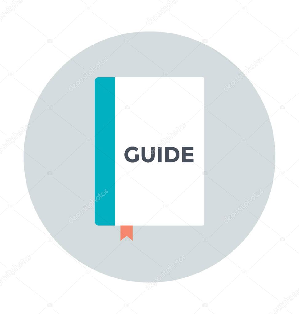 Travel Guide Colored Vector Icon