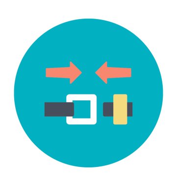 Emniyet kemeri renkli vektör simgesi