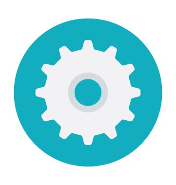 Gearwheel vektör çizim renkli