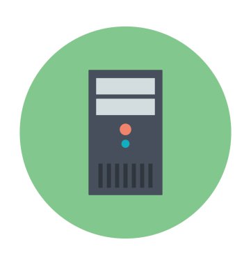 CPU renkli vektör simgesi