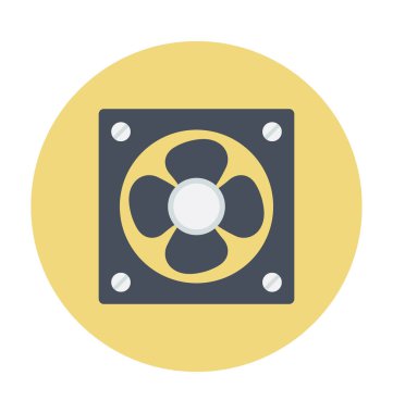 Bilgisayar Fan renkli vektör simgesi