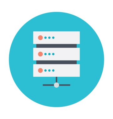 Sunucu ağ vektör çizim renkli