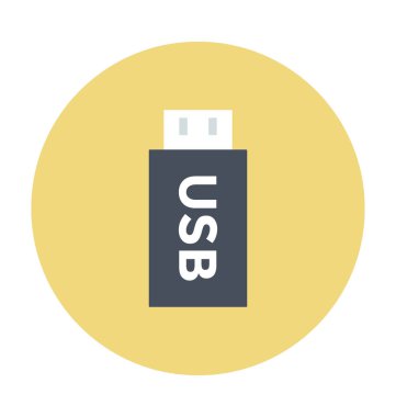 USB renkli vektör simgesi