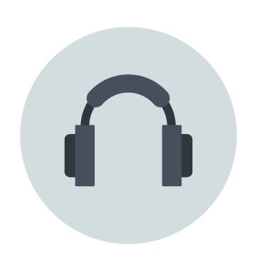 Kulaklık renkli vektör simgesi