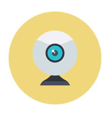 Webcam renkli vektör simgesi