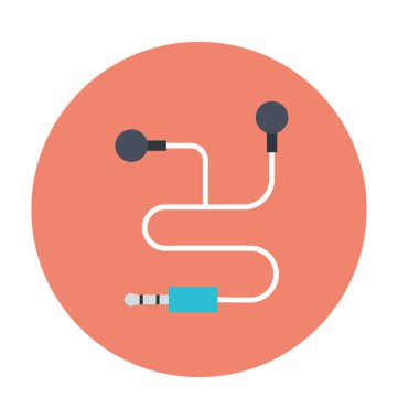 Kulaklık renkli vektör simgesi 