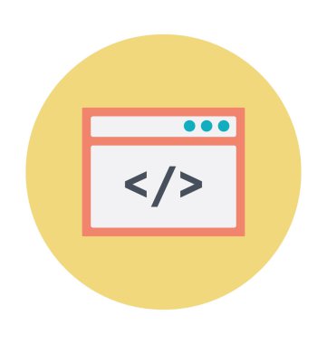 Web geliştirme renkli vektör simgesi