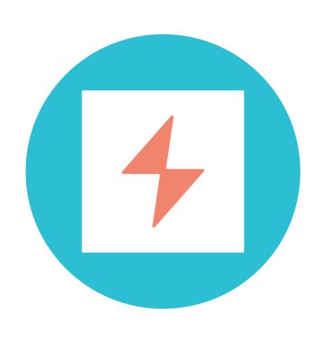 İşareti renkli vektör simge flash 