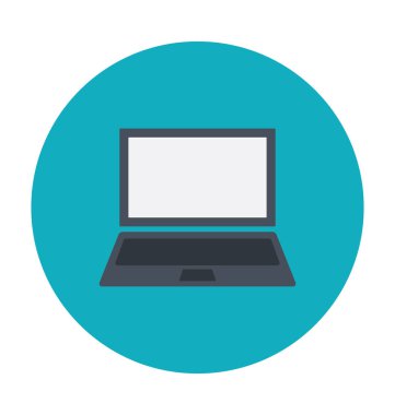 Laptop renkli vektör simgesi